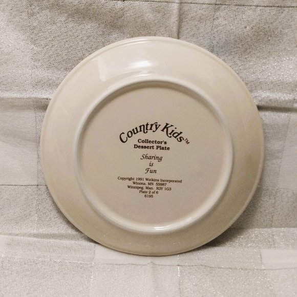Vintage 1991 Watkins Country Kids Collectors Plate-Org. Recipe Booklet/Box Inc. - Picture 5 of 14
